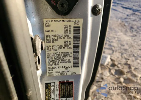 2012 Nissan Frontier S from USA, damaged, VIN 1N6BD0CT9CC445226